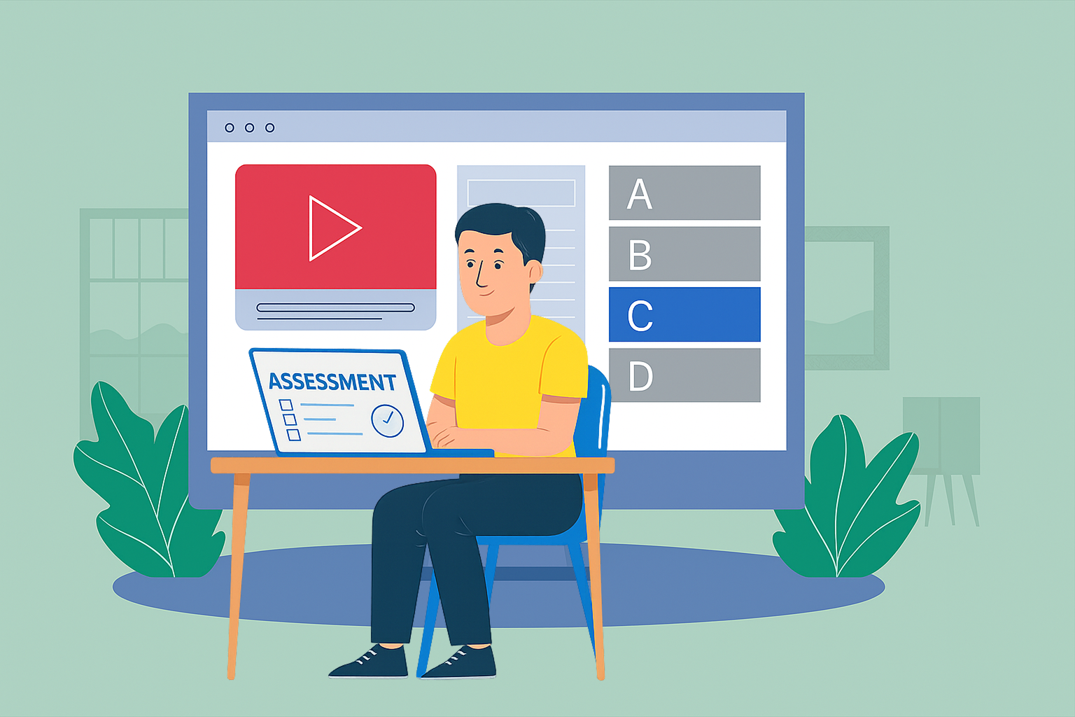 Secure desktop delivery with lockdown and status checks